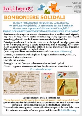 BOMBONIERE SOLIDALI