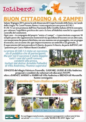 BUON CITTADINO A 4ZAMPE